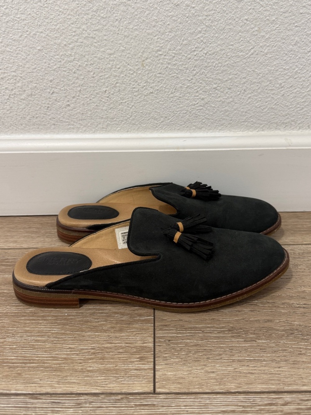 Sperry Topsider Suede Tassel Slip-On Mule - Navy 9.5